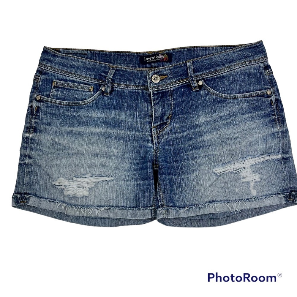 Levi's Genuinely Crafted Distressed Denim Jean Shorts Juniors Size 11